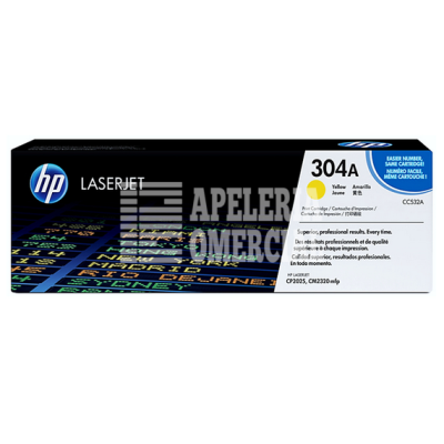 HP-CC532A TONER P/IMPRESORA LASER JET HP 304A AMARILLO